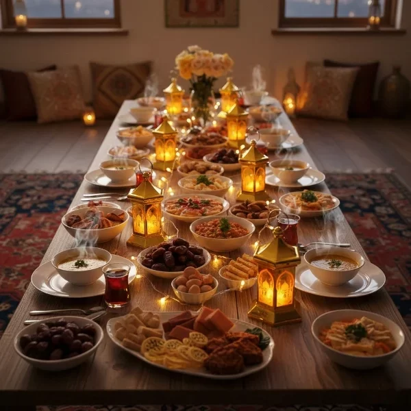 Ramazan Temalı Altıgen Kubbe LED Lamba - Görsel 3