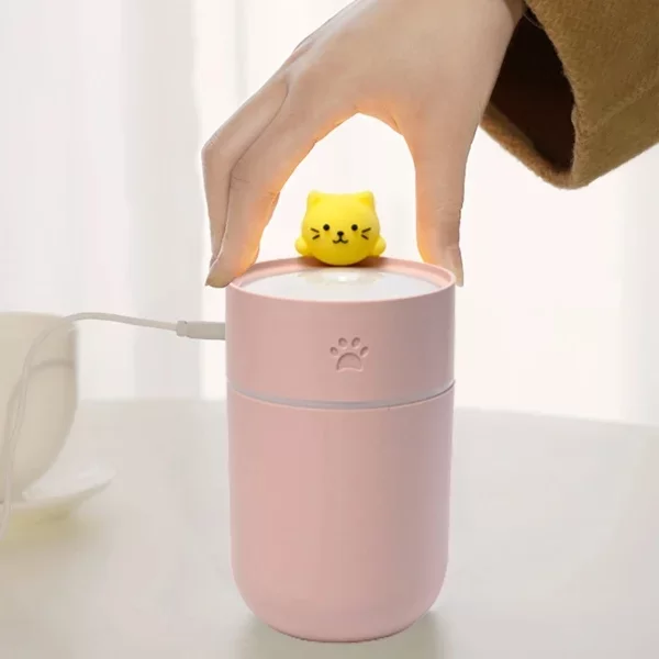 Isınan Kedi Mini USB Sessiz Hava Nemlendiricisi - Görsel 4