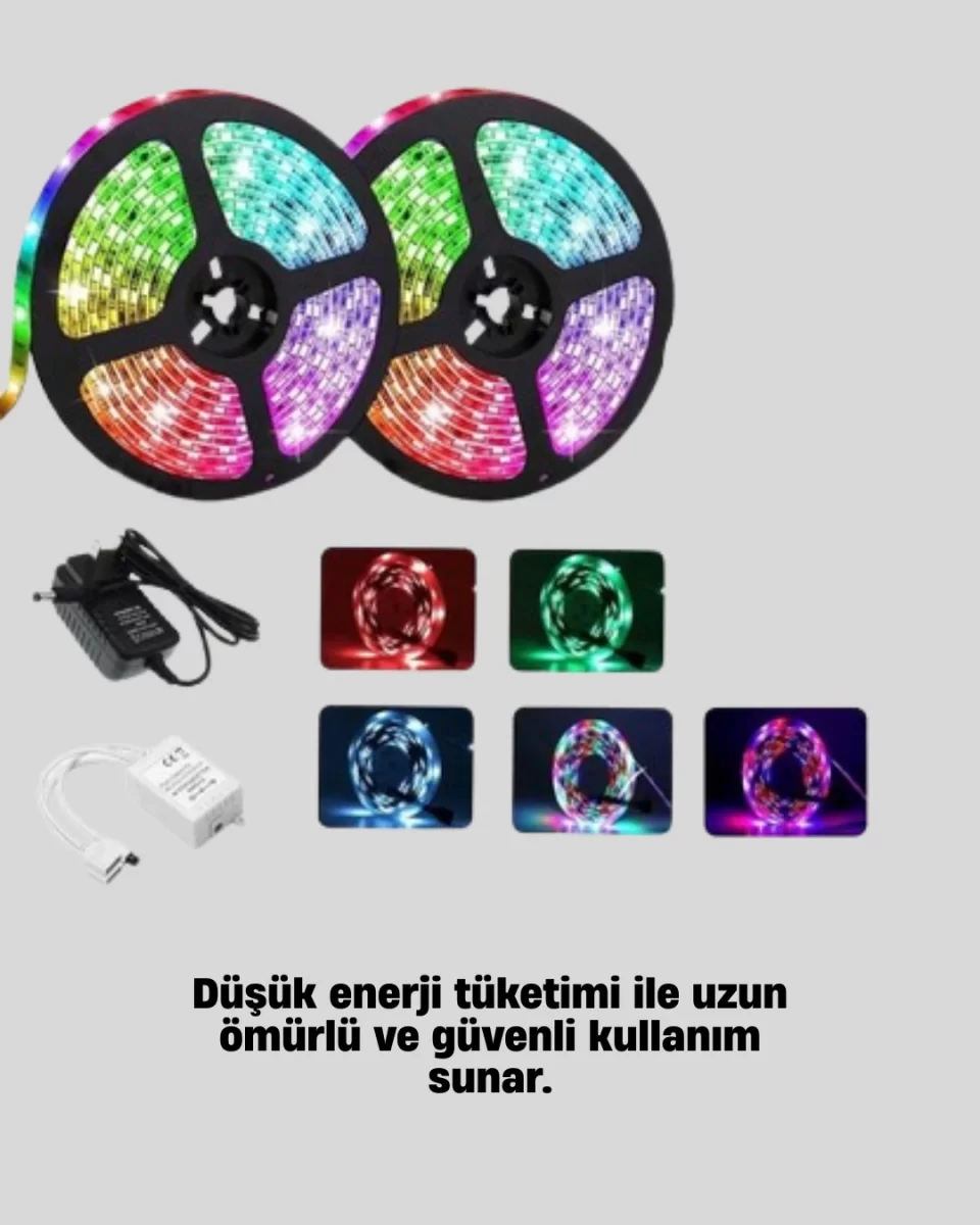 Smart Şerit LED Kumandalı USB Enerjili Suya Dayanıklı Dekoratif Aydınlatma - Görsel 4
