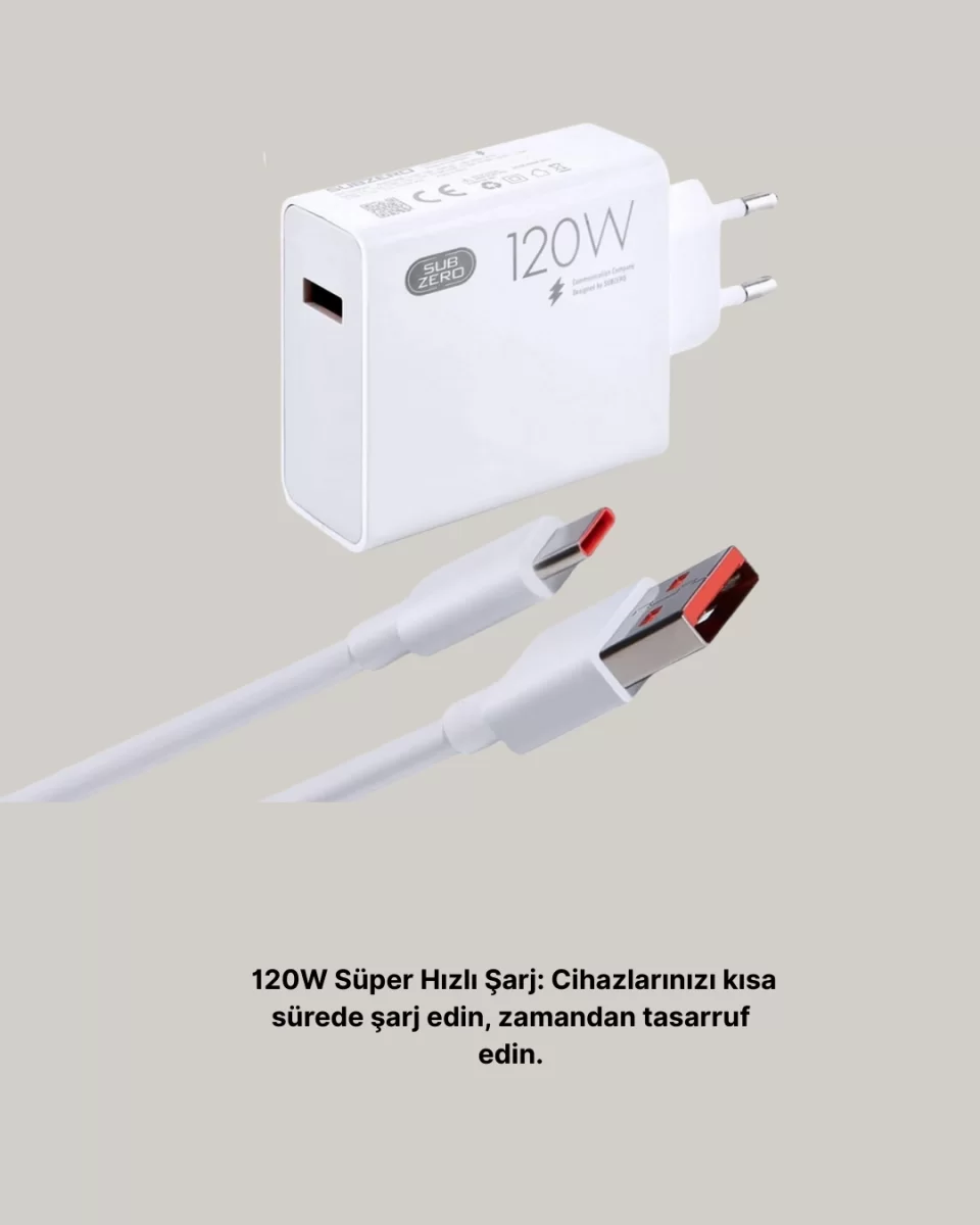 120W Mi Turbo Akıllı Tanıma Çipli Hızlı Şarj Cihazı Taşınabilir ve Dayanıklı - Görsel 4