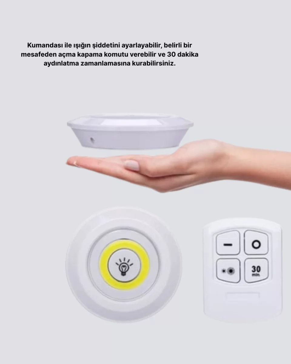 Dekoratif ve Pratik 3’lü Kumandalı Spot LED Aydınlatma - Görsel 4