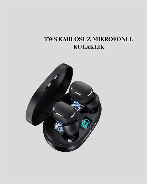 Kablosuz Kulak İçi Bluetooth Kulaklık Stereo Dokunmatik Kontrollü Kulaklık - Görsel 3