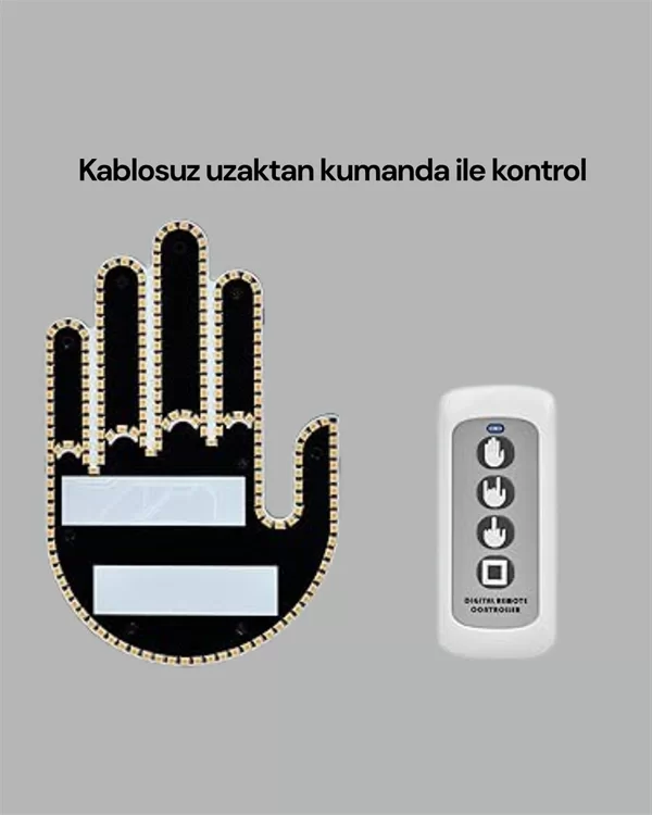 Yüksek Görünürlüklü Otomobil Jest Işığı – 3 Modlu LED Arka Cam Aksesuarı, Pratik ve Eğlenceli - Görsel 2