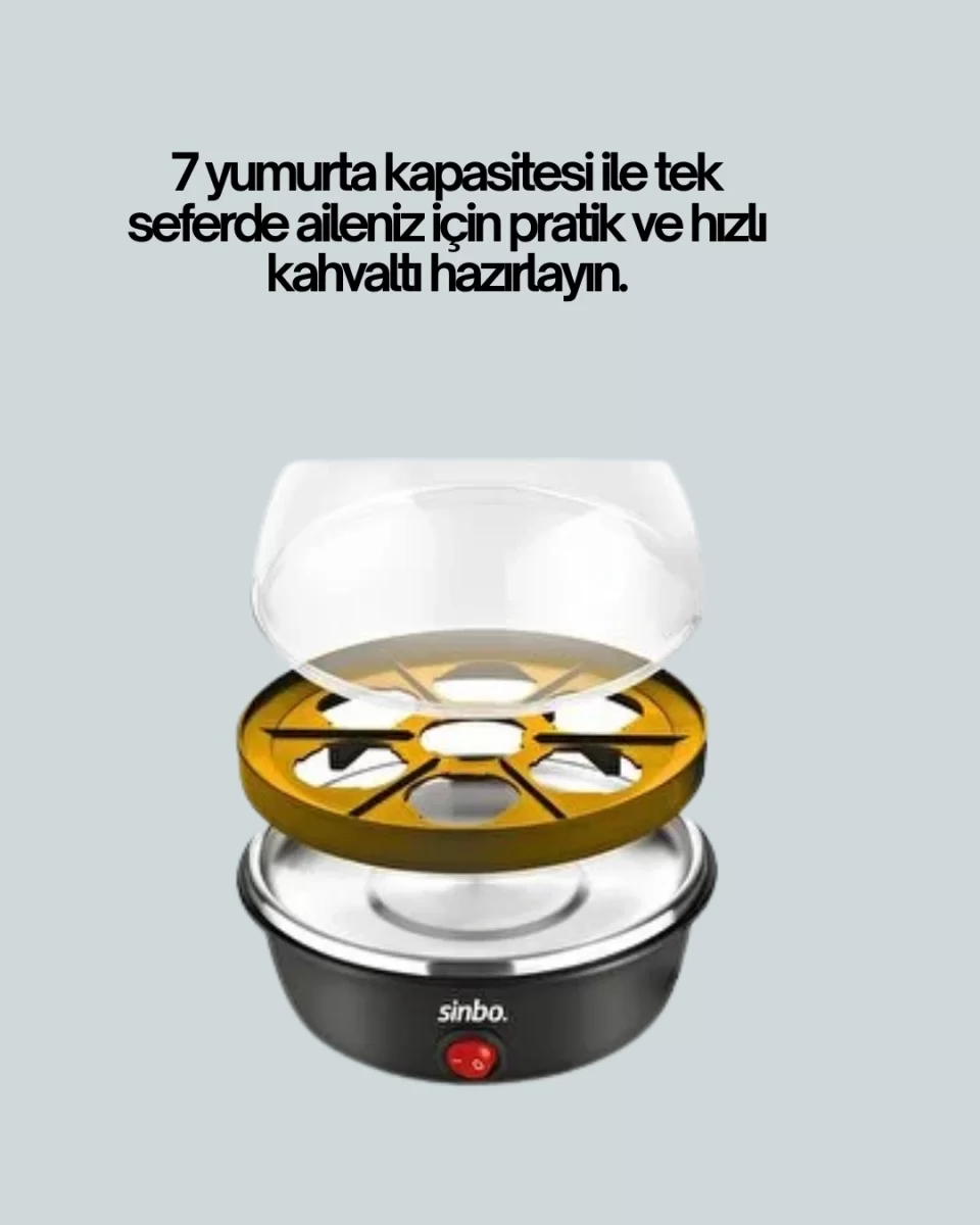 7 Yumurta Kapasiteli Yumurta Pişirme Makinesi Rafadan Orta ve Katı - Görsel 2