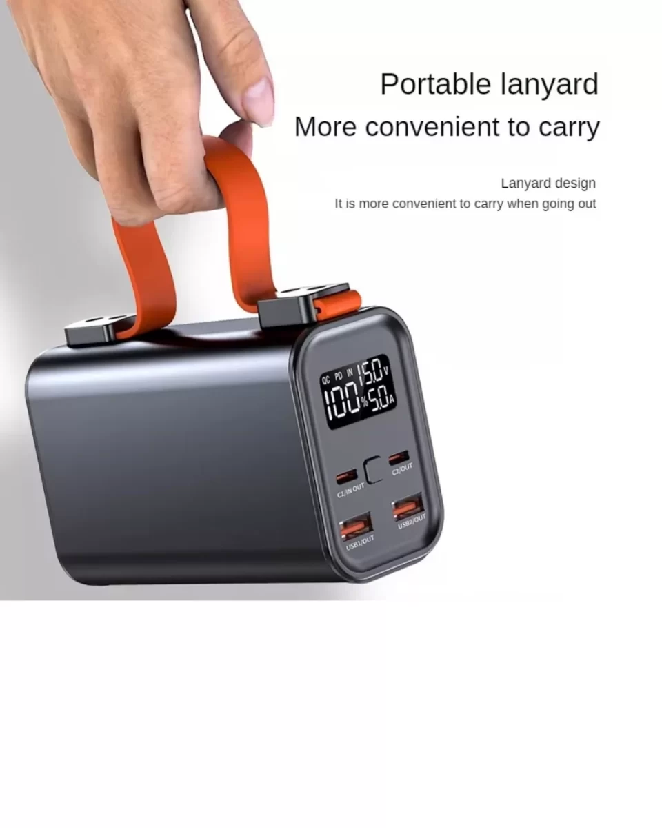 50000 mAh Güçlü Powerbank Dijital Göstergeli Çoklu USB Çıkışlı - Görsel 5