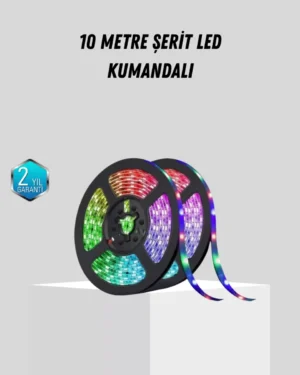 Smart Şerit LED Işık – Uzaktan Kumandalı, USB Girişli, Müzik Modlu