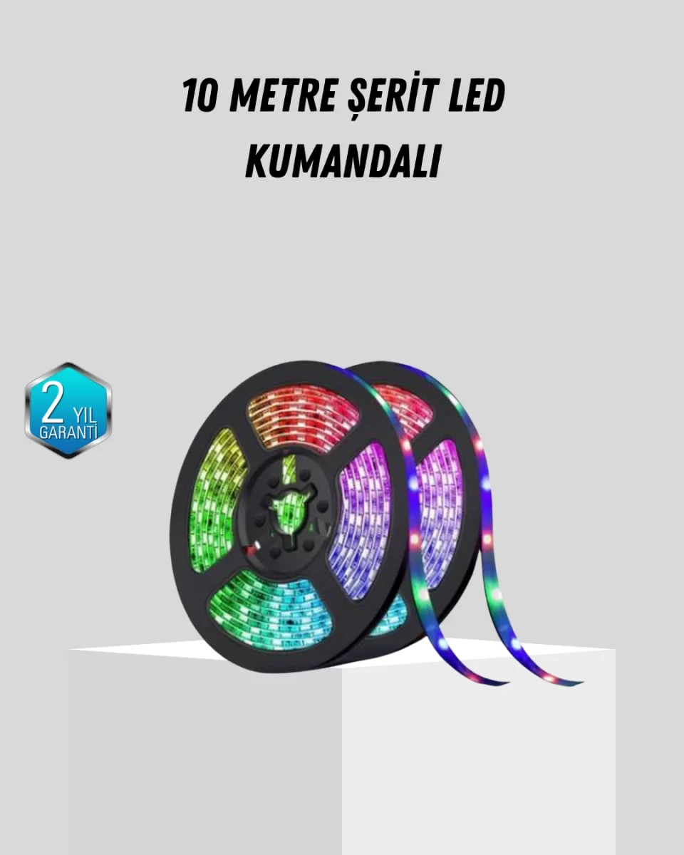 Smart Şerit LED Işık – Uzaktan Kumandalı, USB Girişli, Müzik Modlu