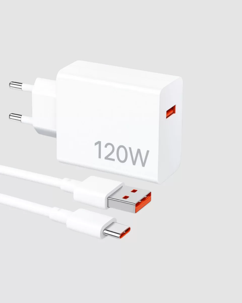 120W Süper Hızlı Şarj Adaptörü – Type-C Kablo Dahil, Yüksek Voltaj Korumalı - Görsel 3