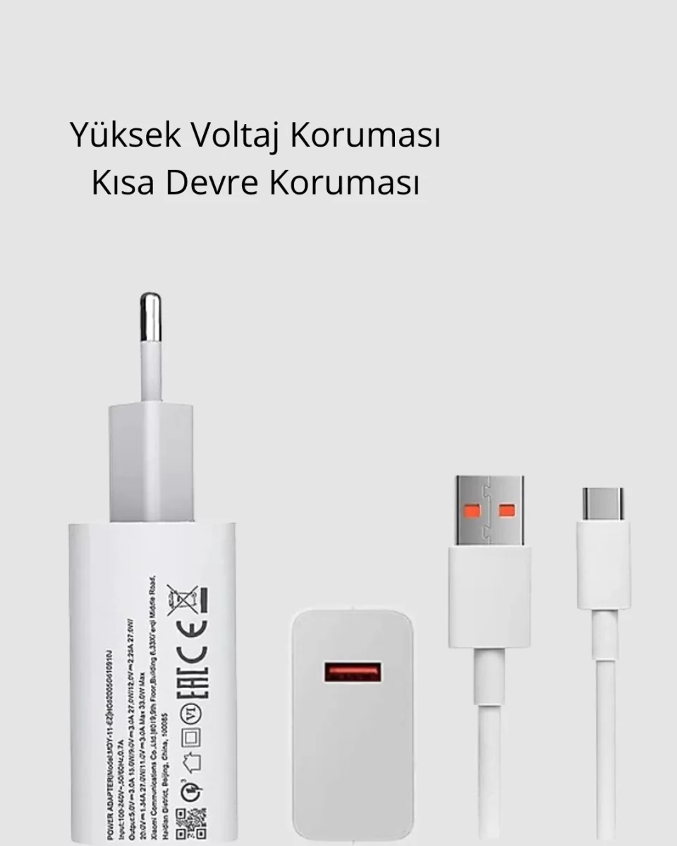 120W Süper Hızlı Şarj Adaptörü – Type-C Kablo Dahil, Yüksek Voltaj Korumalı - Görsel 4