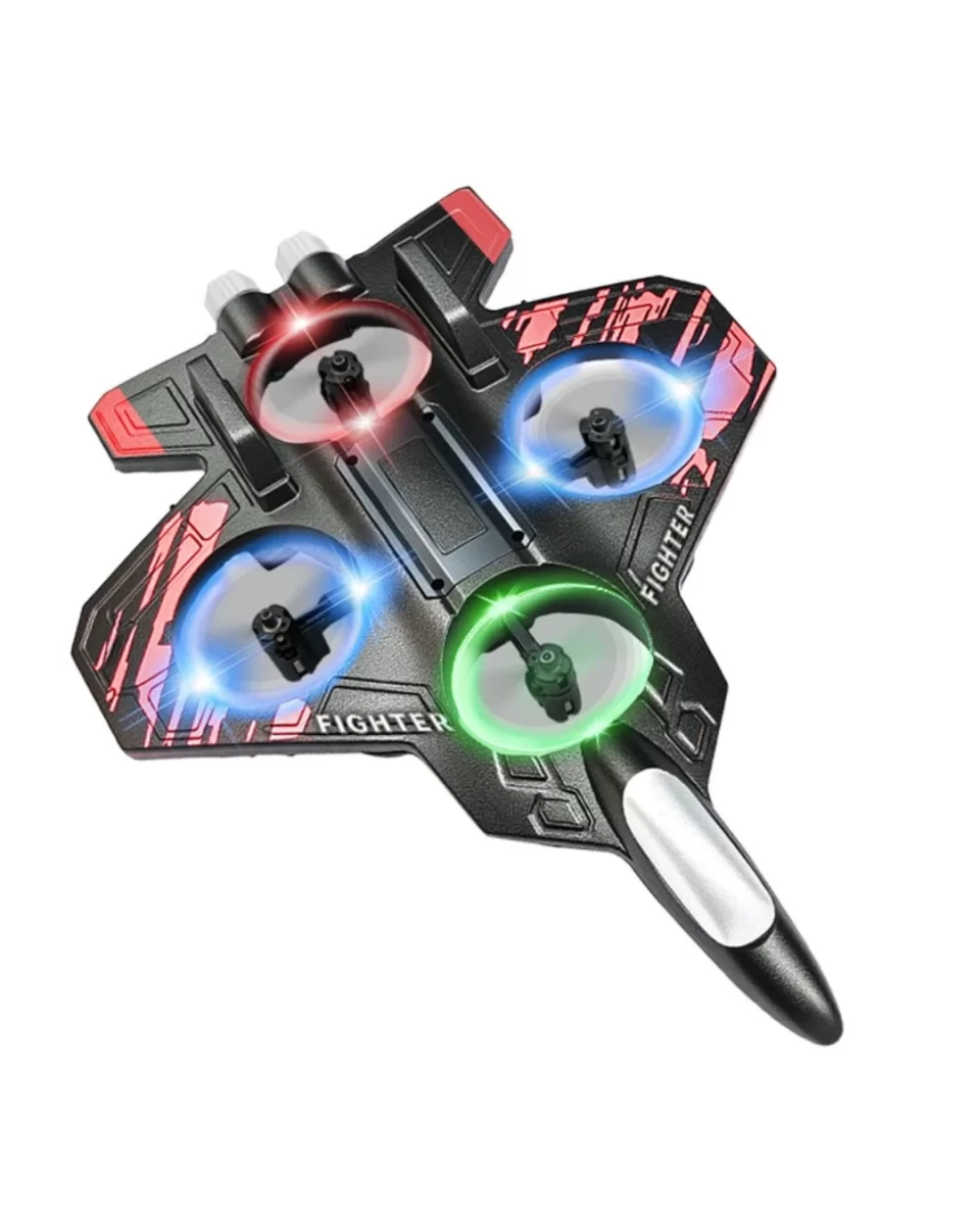 Uzaktan Kumandalı LED Işıklı Drone Uçak 360 Derece Dönüş Özellikli Oyuncak Drone - Görsel 2