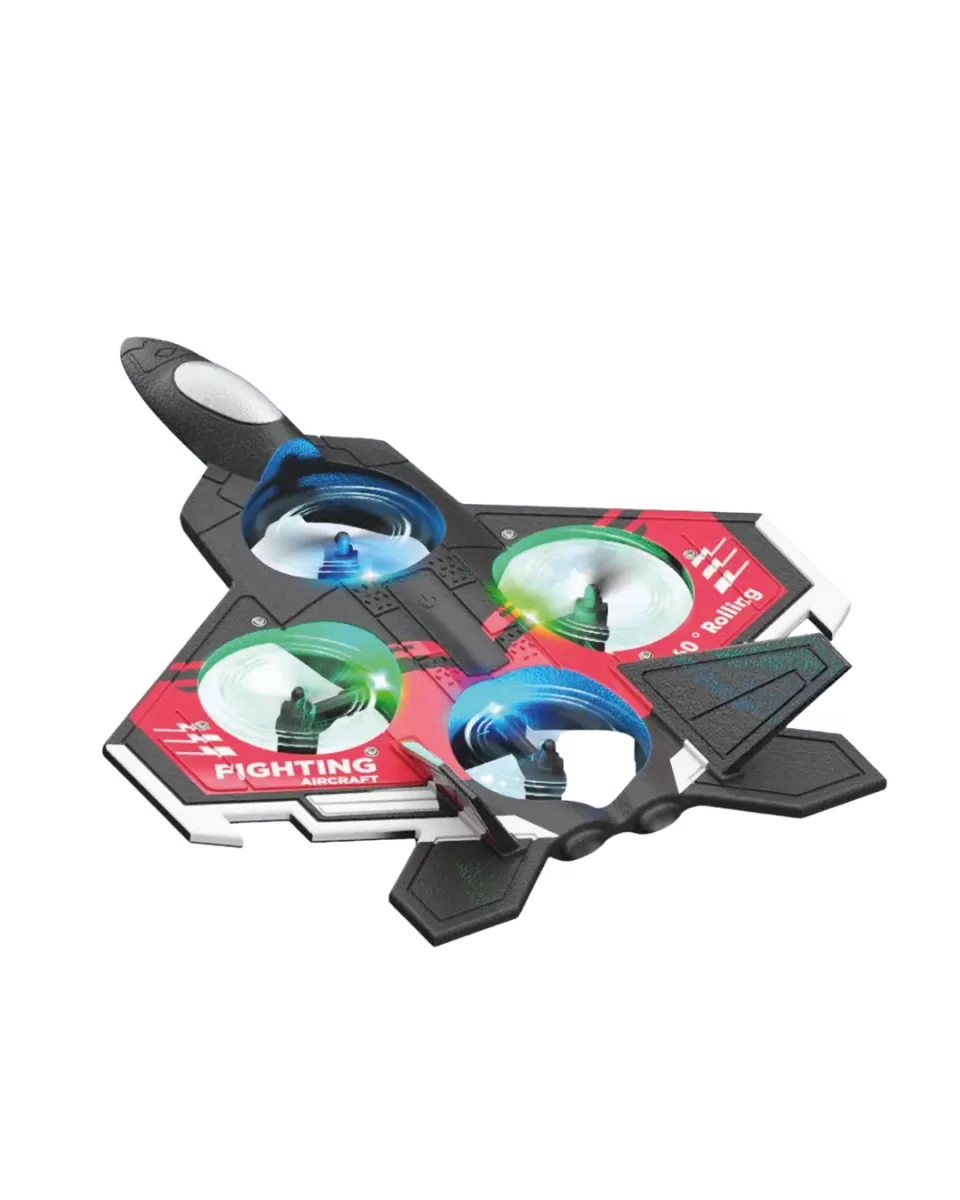 Uzaktan Kumandalı LED Işıklı Drone Uçak 360 Derece Dönüş Özellikli Oyuncak Drone - Görsel 3