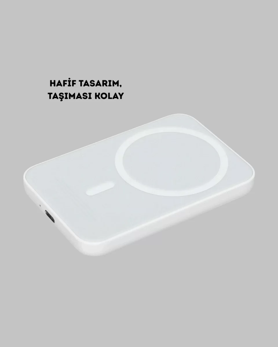 MagSafe Uyumlu Kablosuz Powerbank – Güçlü Mıknatıs, Hızlı Şarj, Kompakt Tasarım - Görsel 5