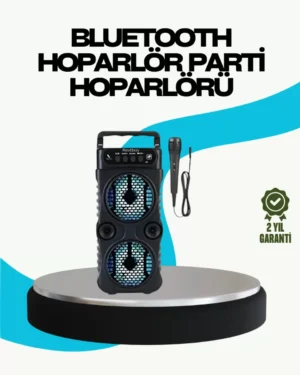LED Işıklı Kablosuz Hoparlör – Bluetooth, FM Radyolu, Taşınabilir Şarjlı