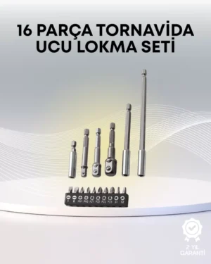 Metal Gövdeli 16lı Bits Seti Çok Fonksiyonlu Tamir Aleti