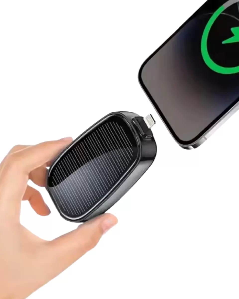 Ultra Hafif Güneş Enerjili Powerbank Anahtarlık Uyumlu - Görsel 3