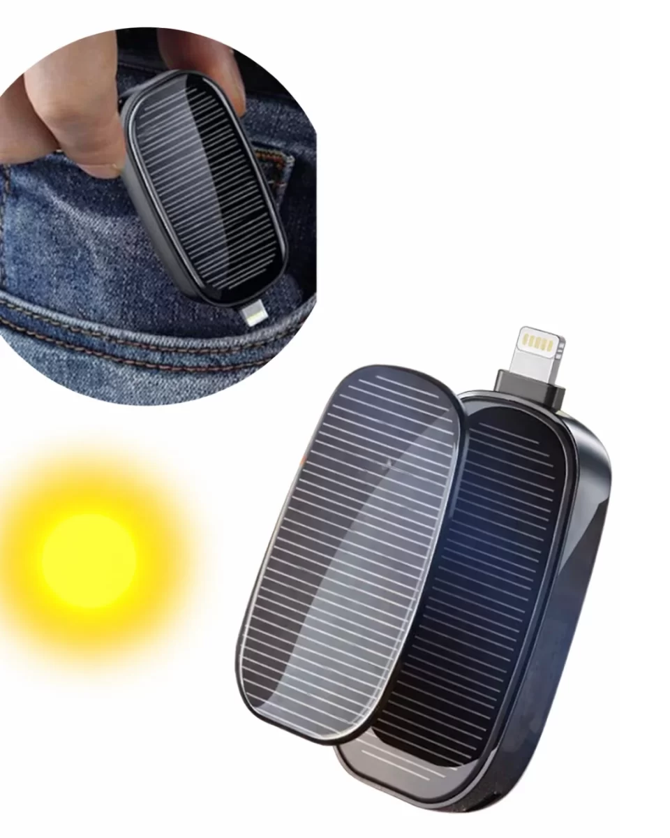 Ultra Hafif Güneş Enerjili Powerbank Anahtarlık Uyumlu - Görsel 5