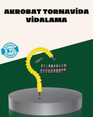 12 Parça Akrobat Bits Seti Çok Amaçlı Vidalama Dayanıklı Çelik