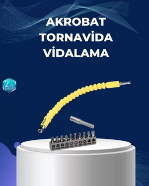 12’li Akrobat Bits Vidalama Seti Esnek Uç Çok Yönlü Kullanım