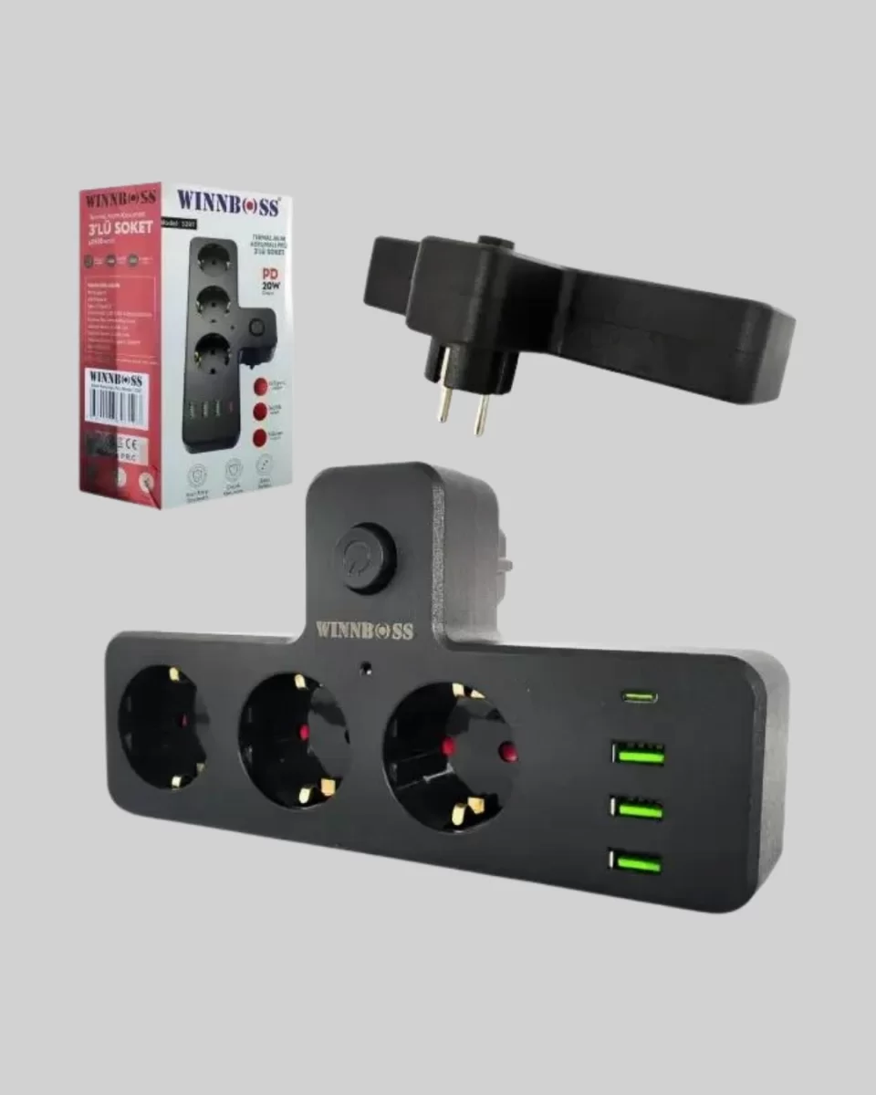 Masa Üstü Çoklu Priz USB ve Type-C Çıkışlı Güç Dağıtıcı - Görsel 3
