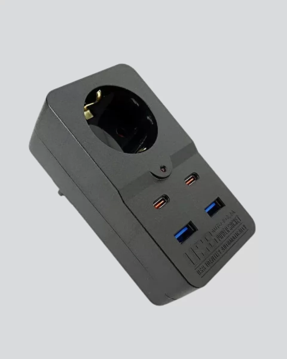 Tip Akım Koruma Prizi 10A 2500W USB Type C Destekli - Görsel 5