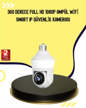 1080P Görüntü Kaliteli Wi-Fi Ampul Tipi Güvenlik Kamerası