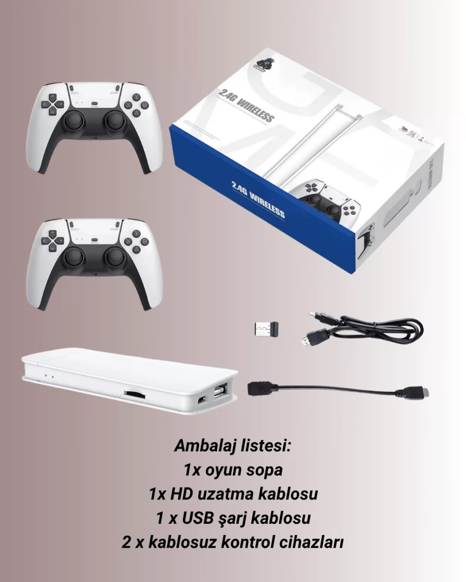 HDMI Çıkışlı Çift Kablosuz Kollu Retro Game Stick – M15 - Görsel 5