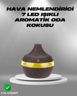 Aromaterapi Uyumlu 300 ml LED Işıklı Oda Kokusu Difüzörü
