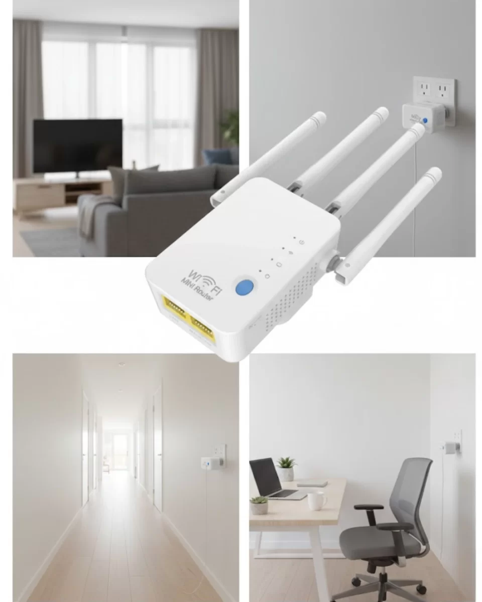 300Mbps WiFi Tekrarlayıcı WPS Güvenlikli AP Modlu Güçlendirici - Görsel 4