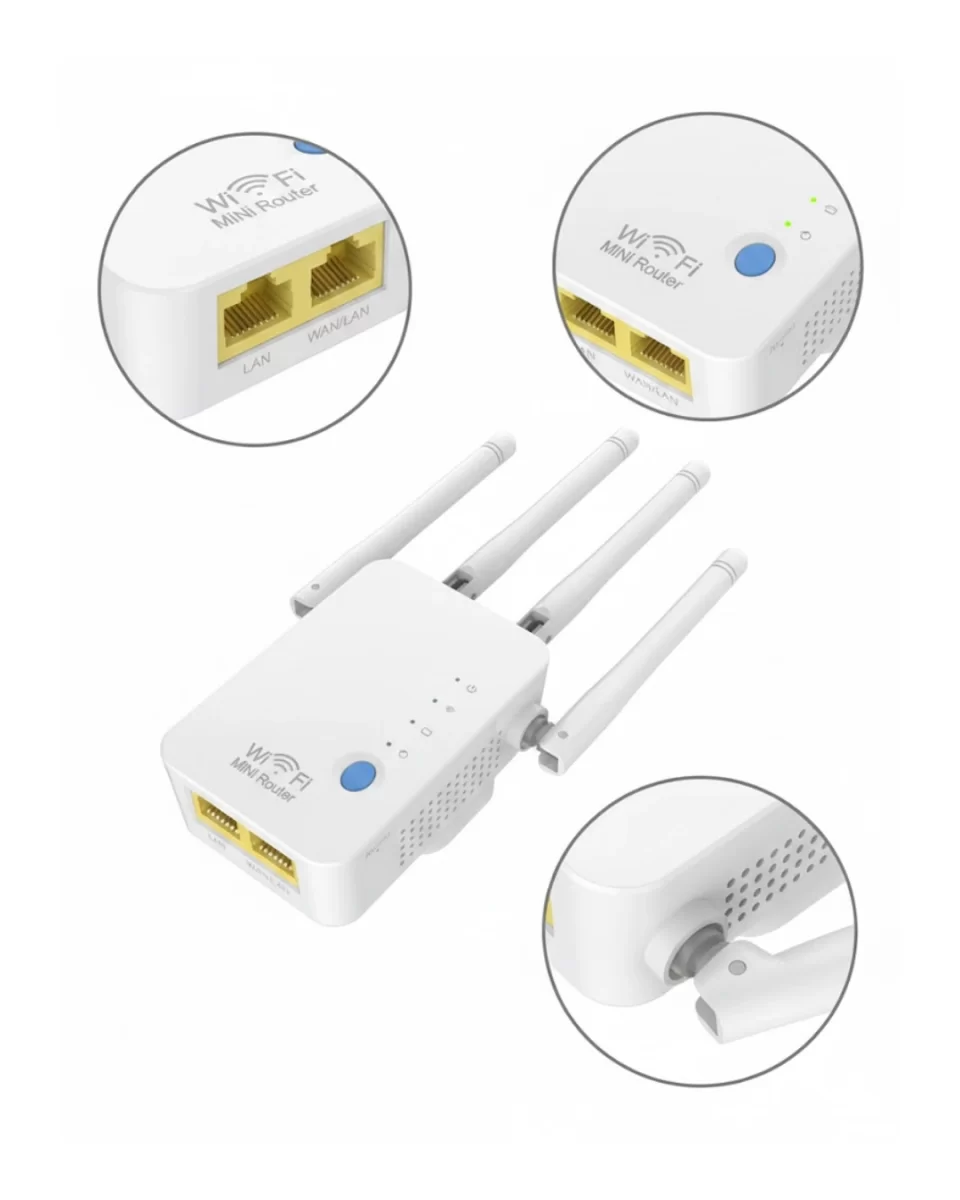 Kablosuz WiFi Tekrarlayıcı 300Mbps - Görsel 3