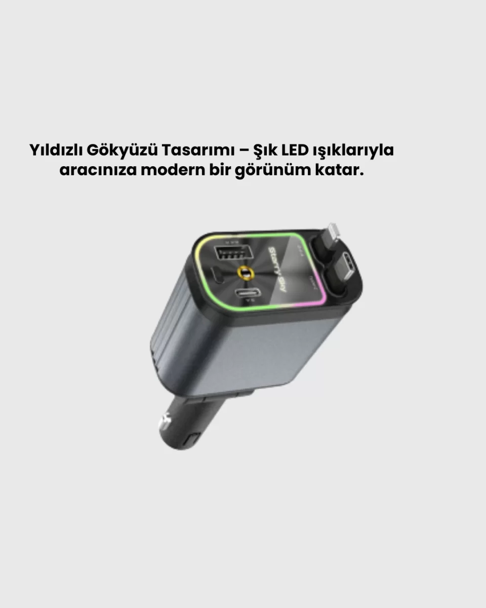 Ford, Opel, Volvo, Skoda Araçlar için 66W Çoklu Hızlı Şarj Cihazı - Görsel 4