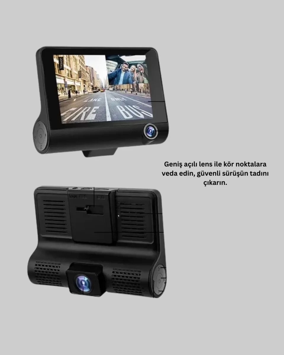 170° Geniş Açılı Araç Kamerası – 4.0” IPS Ekranlı Full HD DVR - Görsel 4