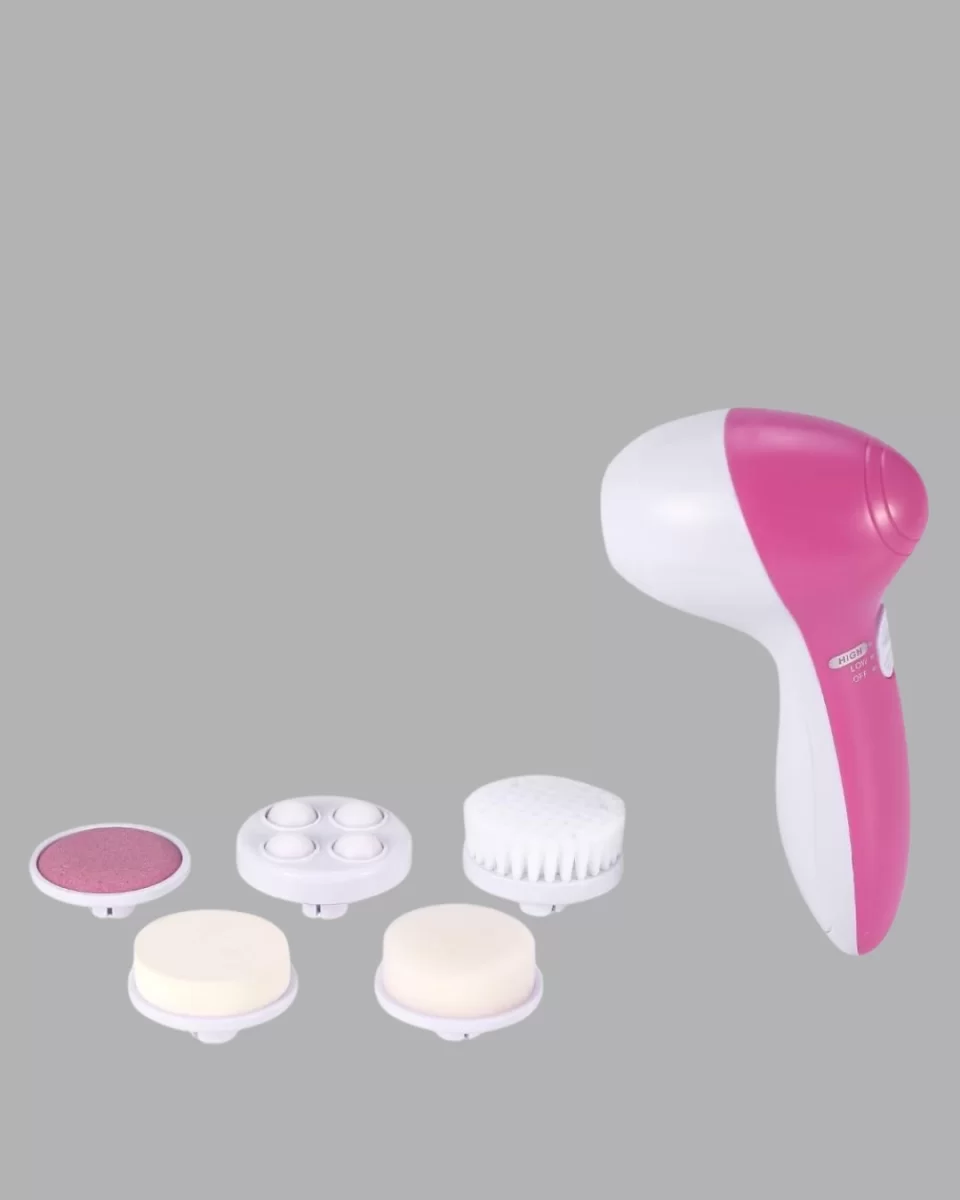 5’i 1 Arada Yüz Temizleme Cihazı – Masaj, Fırça, Peeling ve Krem Uygulama Aparatlı - Görsel 5