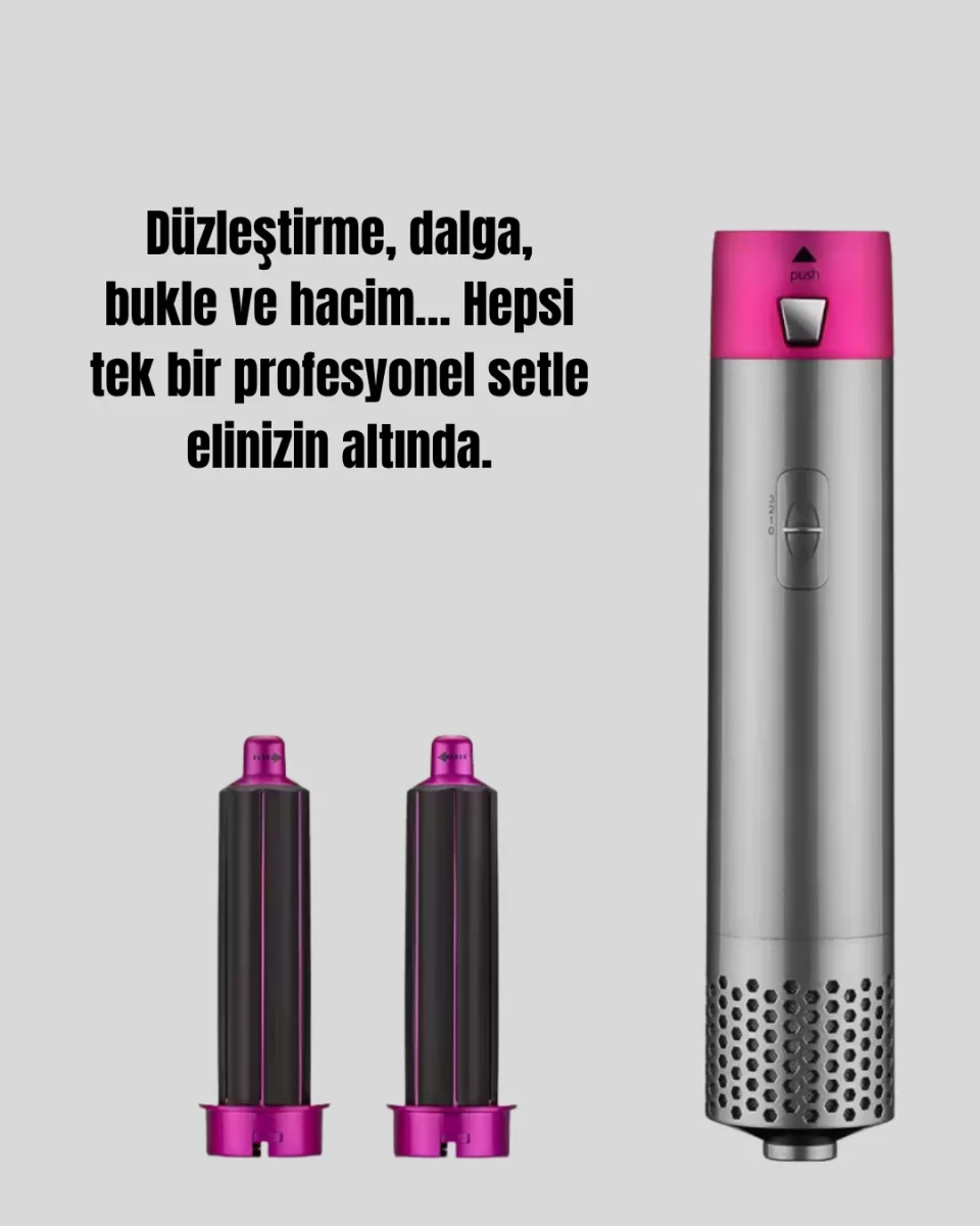 5’i 1 Arada Profesyonel Saç Şekillendirici Tek Cihazla Sınırsız Stil - Görsel 3