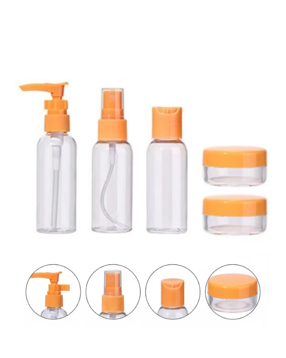 Seyahat İçin 5’li Şeffaf Kozmetik Kap Seti 30 ml - Görsel 4