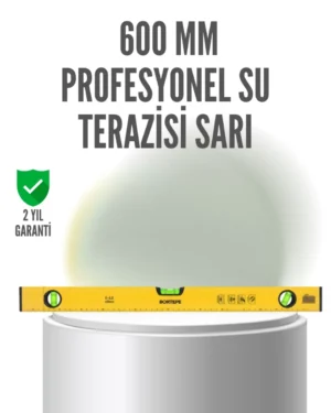 600 mm Su Terazisi Sarı Dayanıklı Gövde Hassas Ölçüm