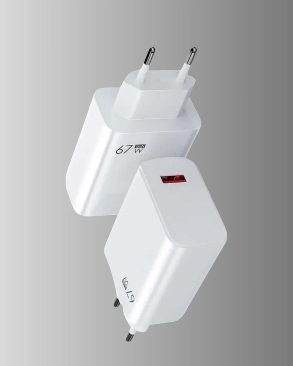 67W Süper Hızlı Şarj Adaptörü ve Kablo Seti – Güvenli, Kompakt ve Ergonomik Tasarım - Görsel 2