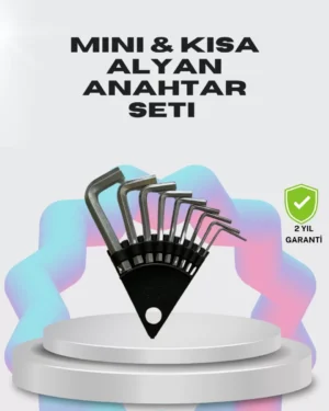 9 Parça Kısa Tip Alyan Seti Isıl İşlemli Profesyonel Kullanım