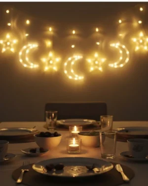 Dekoratif Büyük Ay Yıldız Ramazan Led Işık