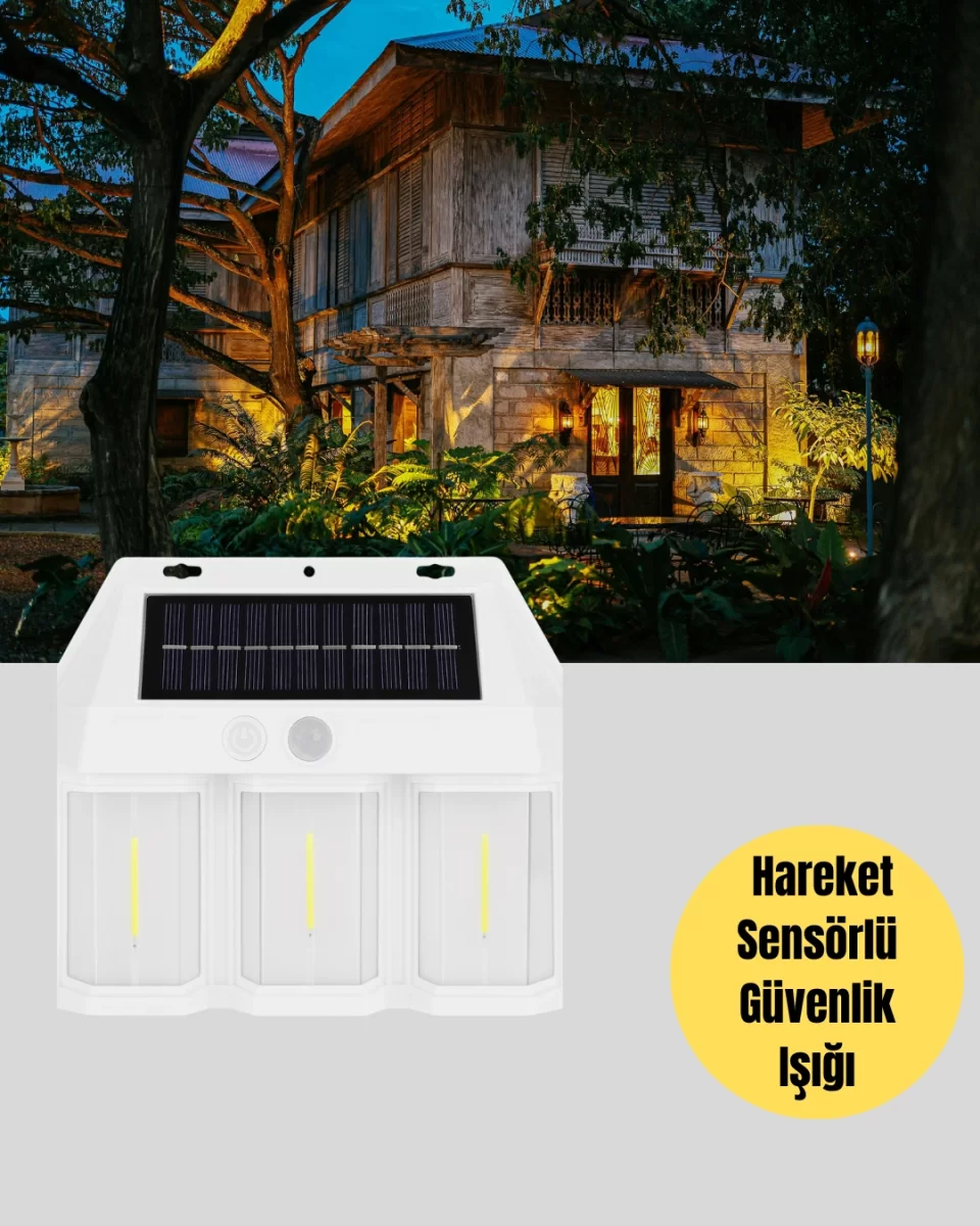 Güneş Enerjili Bahçe ve Duvar Aydınlatma – BK-618-3 LED Lamba - Görsel 4
