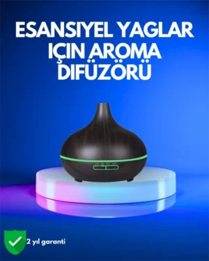 550 ml Kapasiteli Ultrasonik Difüzör – Yağsız Nemlendirici Kullanımıyla Uyumlu