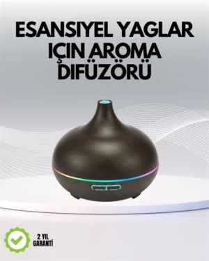 7 Renk Işıklı Ultrasonik Hava Difüzörü – Sessiz ve Güvenli Kullanım