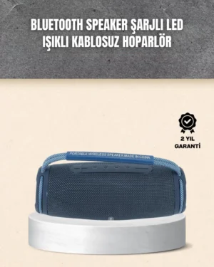 Hafif ve Dayanıklı Renkli Işıklı Taşınabilir Müzik Hoparlörü