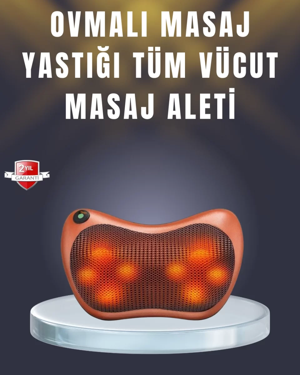 Çok Fonksiyonlu Boyun Bel Sırt Masaj Yastığı Araç İçi Uyumlu