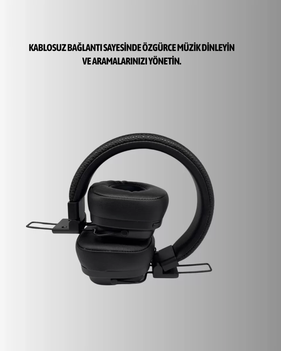 Deep Bass Destekli Kablosuz Katlanabilir Kulak Üstü Kulaklık - Görsel 3