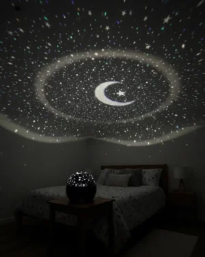 Fişli Yıldız Projektör Gece Lambası Müzikli