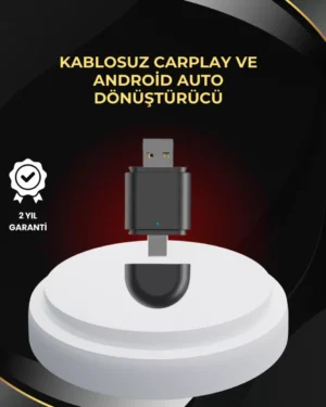 Kablosuz CarPlay ve Android Auto Dönüştürücü – USB-A & Type-C Girişli Akıllı Adaptör