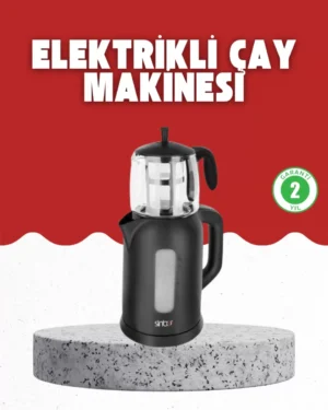 Sıcak Tutma Özellikli 2’si 1 Arada Çay Makinesi ve Su Isıtıcı
