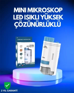 PMMA Optik Lensli Kompakt Taşınabilir Mikroskop