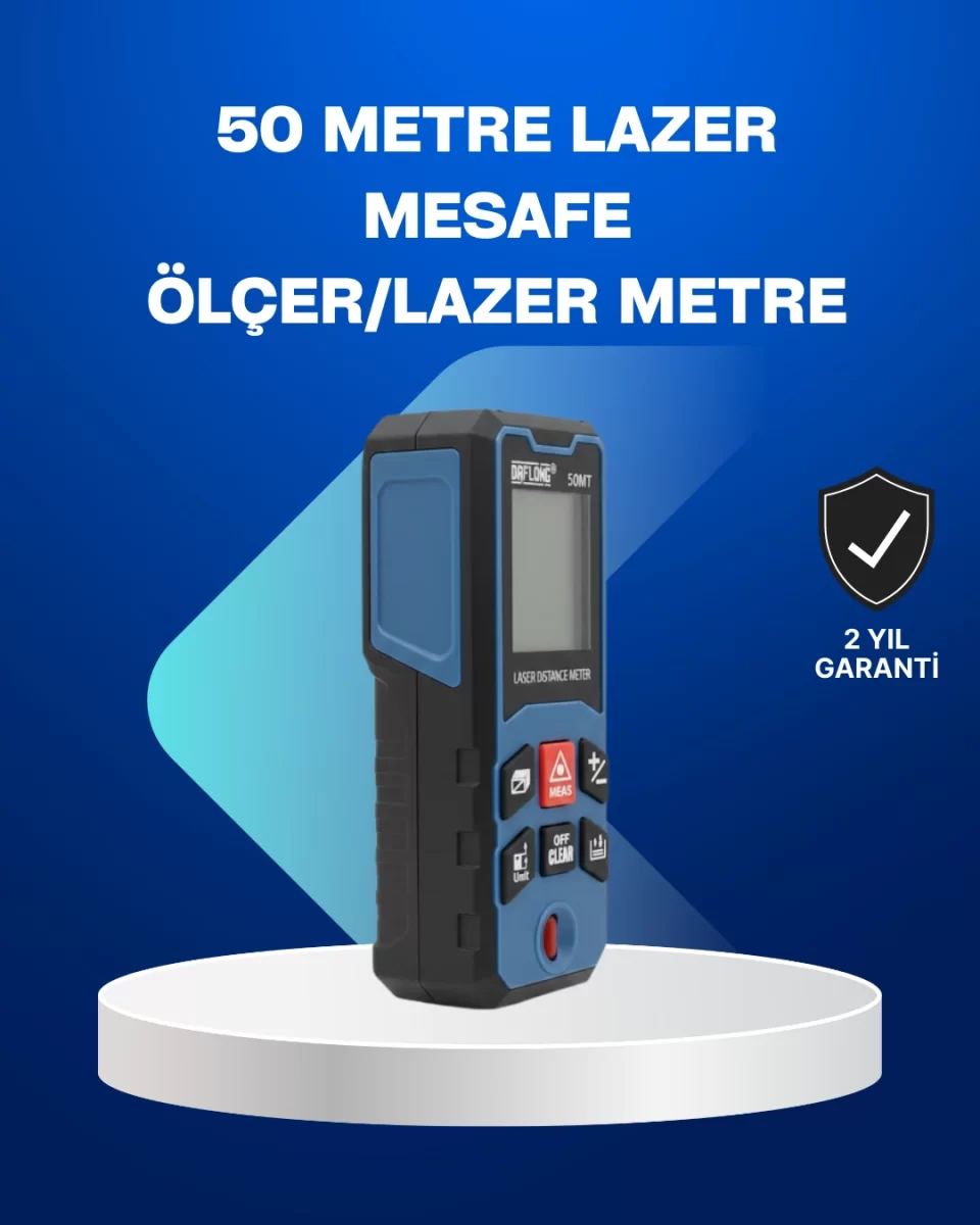 Profesyonel Lazer Metre Hassas Ölçüm ve Dijital Ekran