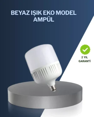 Uzun Ömürlü Şarjlı LED Ampul 30 Watt Güçlü Aydınlatma